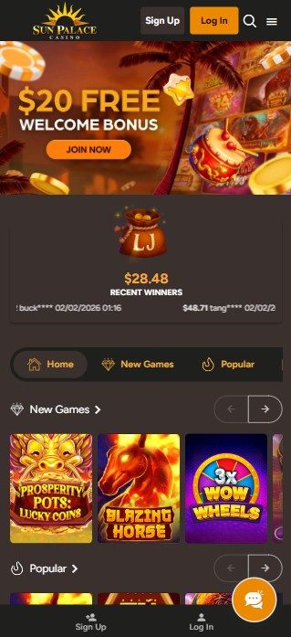 Sun Palace Casino — mobile
